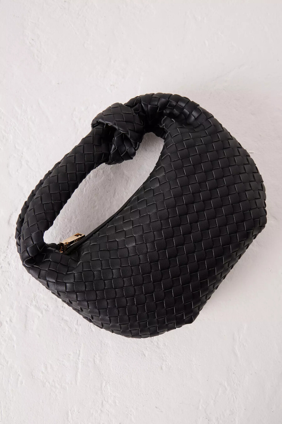 bolso de hombro tejido de piel sintética larissa de melie bianco
