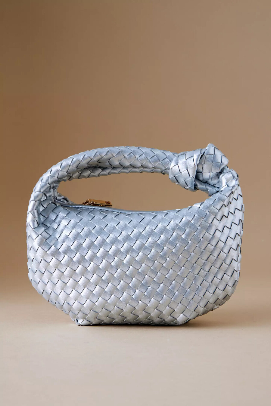 bolso de hombro tejido de piel sintética larissa de melie bianco