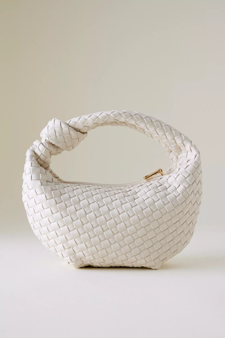 bolso de hombro tejido de piel sintética larissa de melie bianco