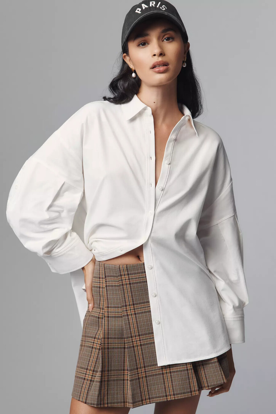 camisa de botones extragrande maeve