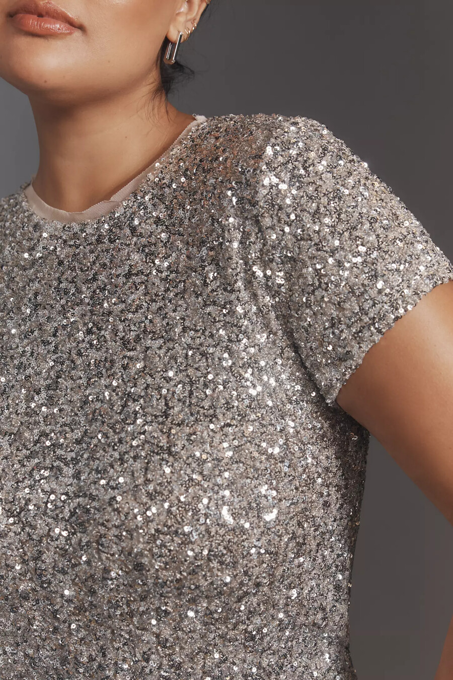 camiseta sin mangas con lentejuelas de maeve