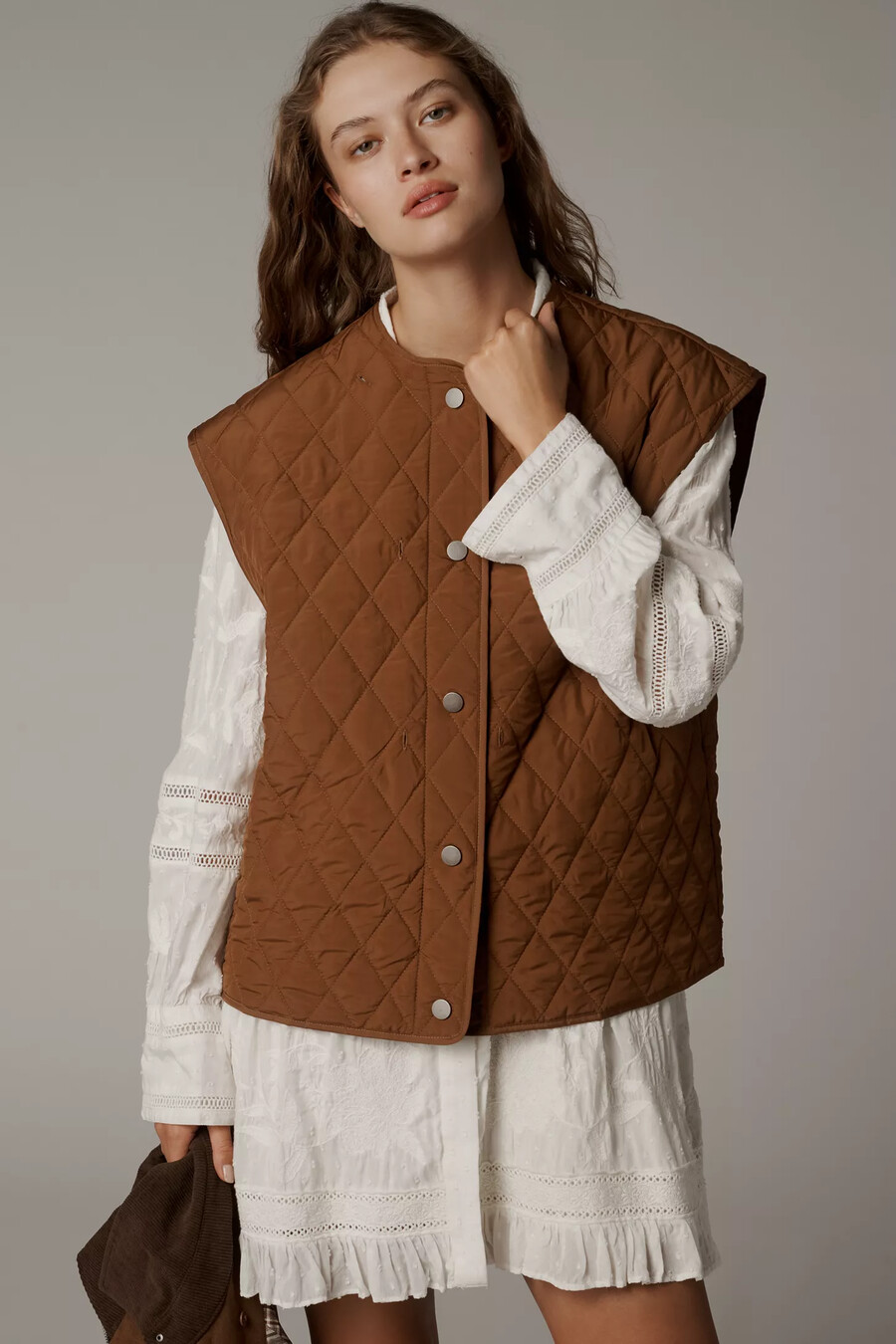 chaqueta de dos piezas de ante sintético de anthropologie