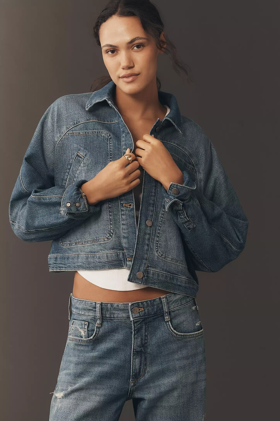 chaqueta vaquera dolman de algodón regenerativo pilcro
