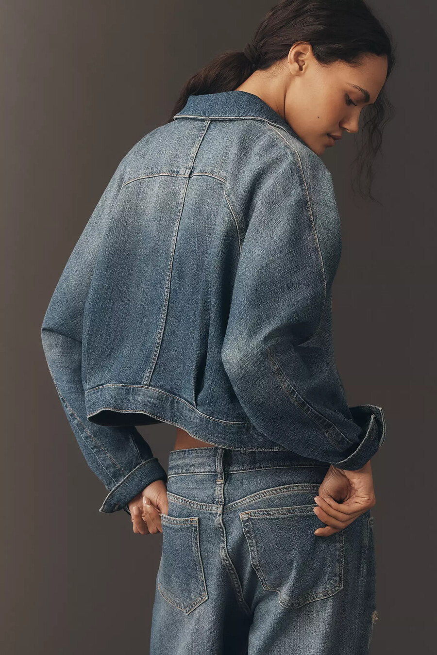 chaqueta vaquera dolman de algodón regenerativo pilcro