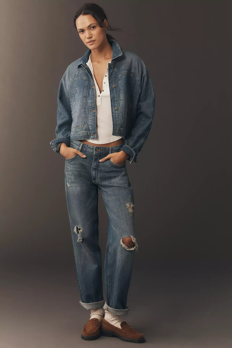chaqueta vaquera dolman de algodón regenerativo pilcro