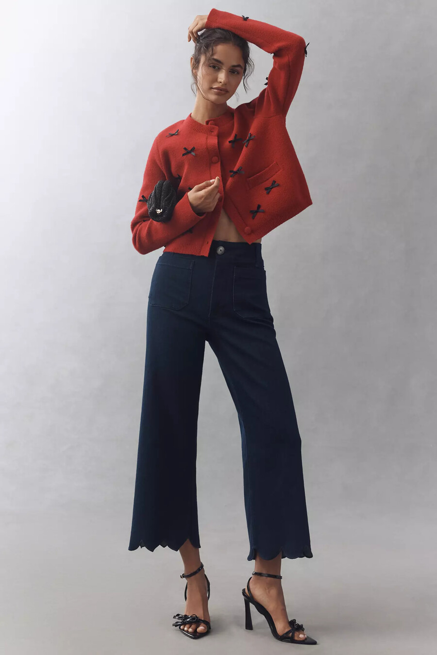 vaqueros anchos con corte festoneado colette de maeve