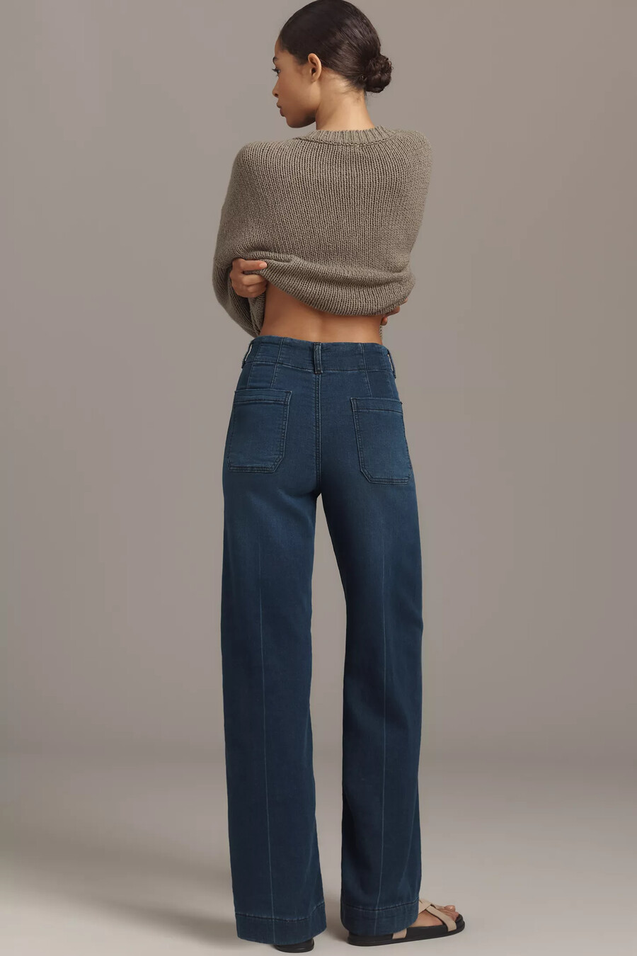 los jeans colette de pierna ancha y largo completo de maeve