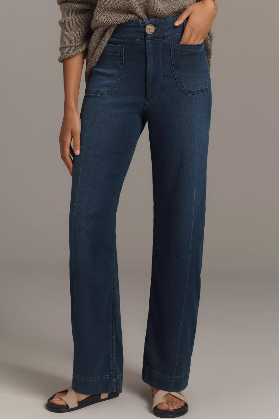 los jeans colette de pierna ancha y largo completo de maeve