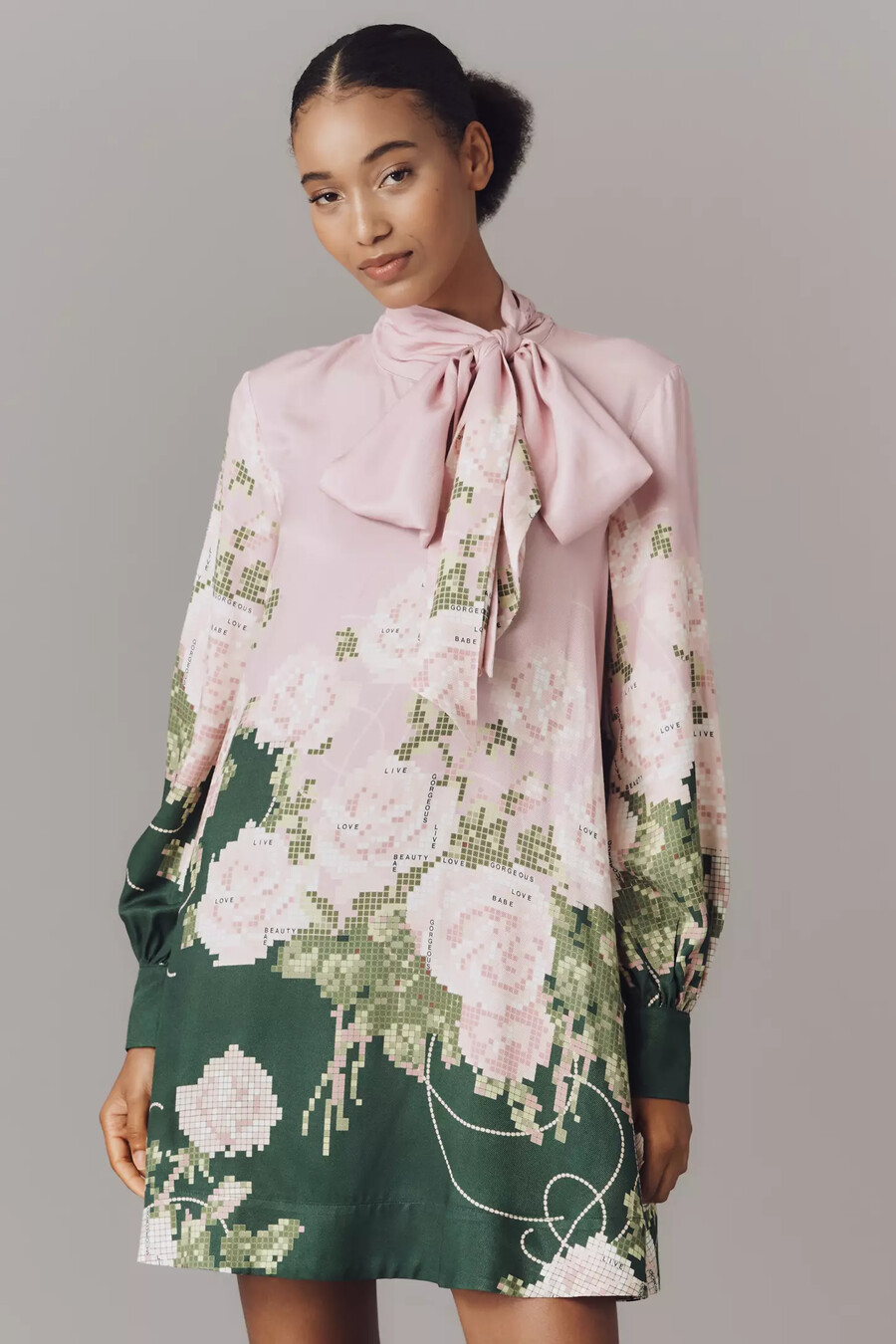 vestido mini con lazo en el cuello de maeve