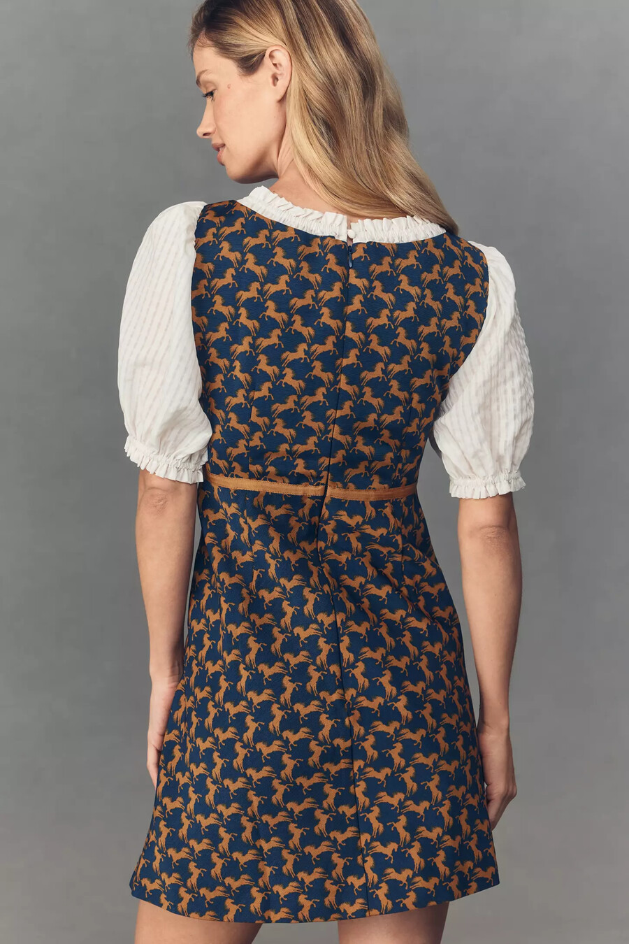 minivestido de dos piezas con mangas abullonadas de maeve