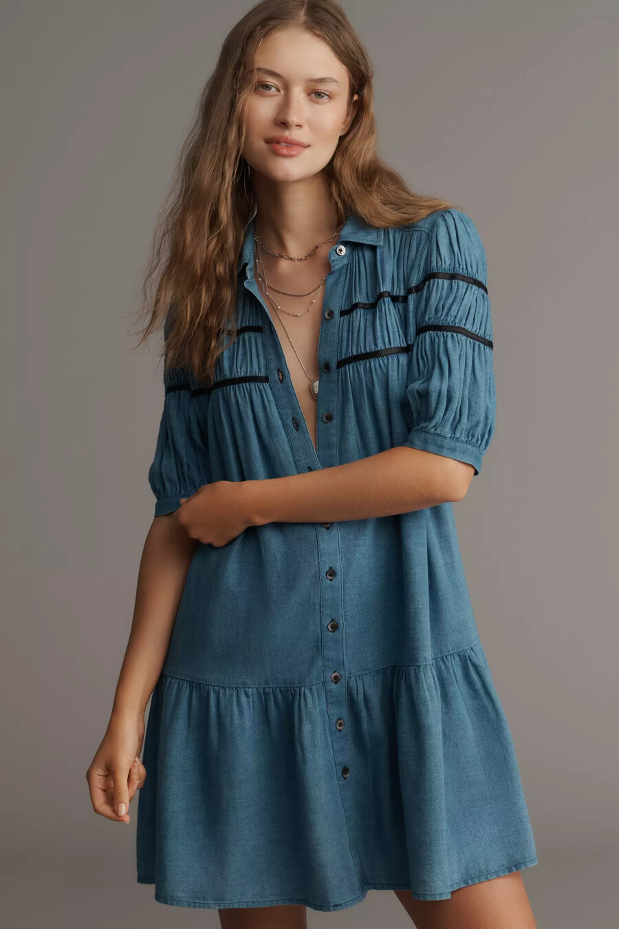 el minivestido fruncido leandra de maeve