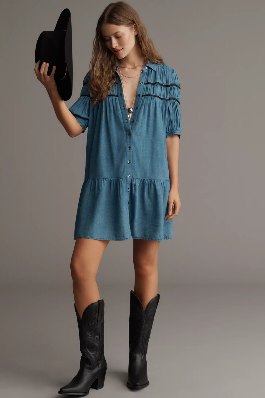 el minivestido fruncido leandra de maeve