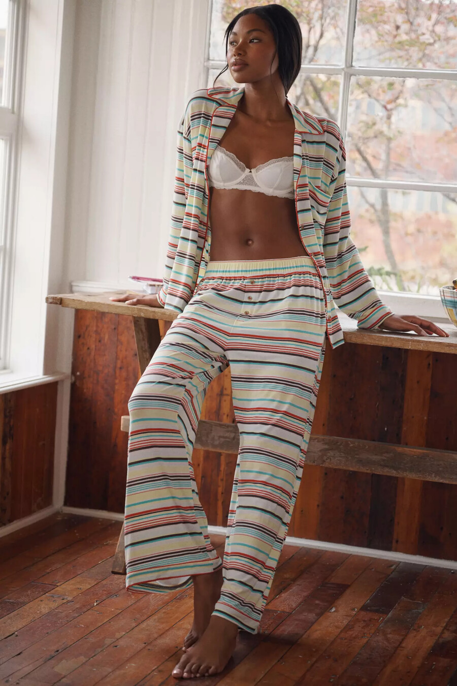 pantalones de pijama con ribete de briar