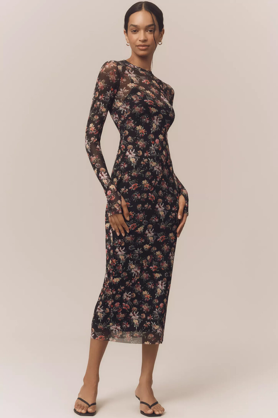 vestido midi ajustado afrm ashland