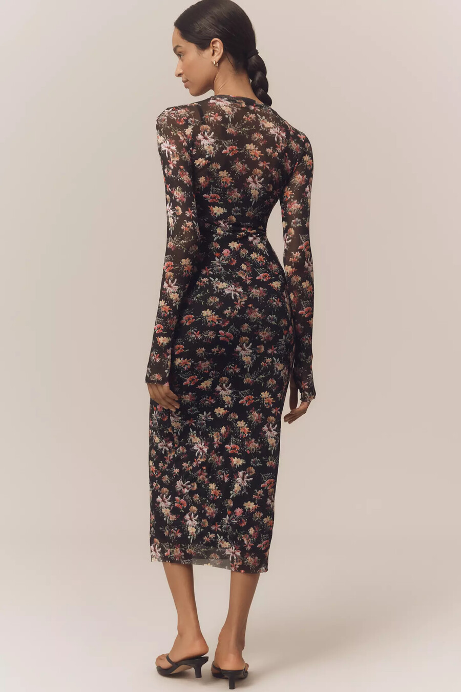 vestido midi ajustado afrm ashland