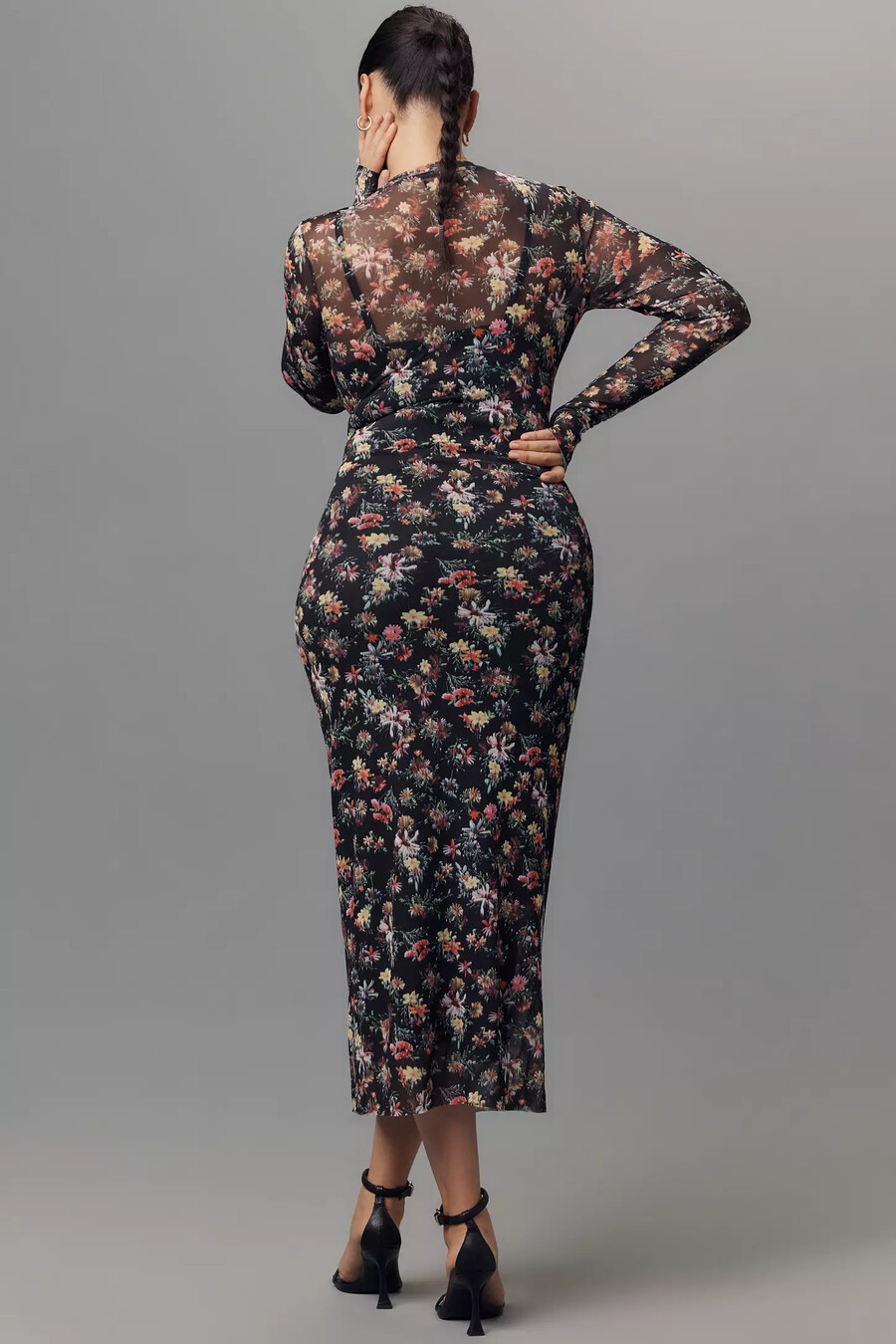 vestido midi ajustado afrm ashland