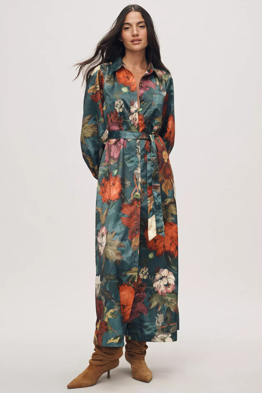 el vestido camisero largo mona de maeve
