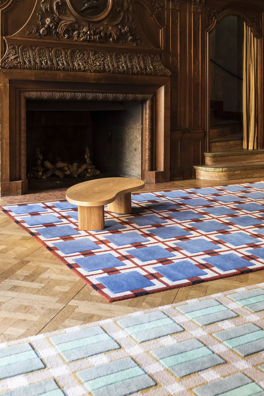alfombra de lana para jardín de helechos layered x evelina kroon
