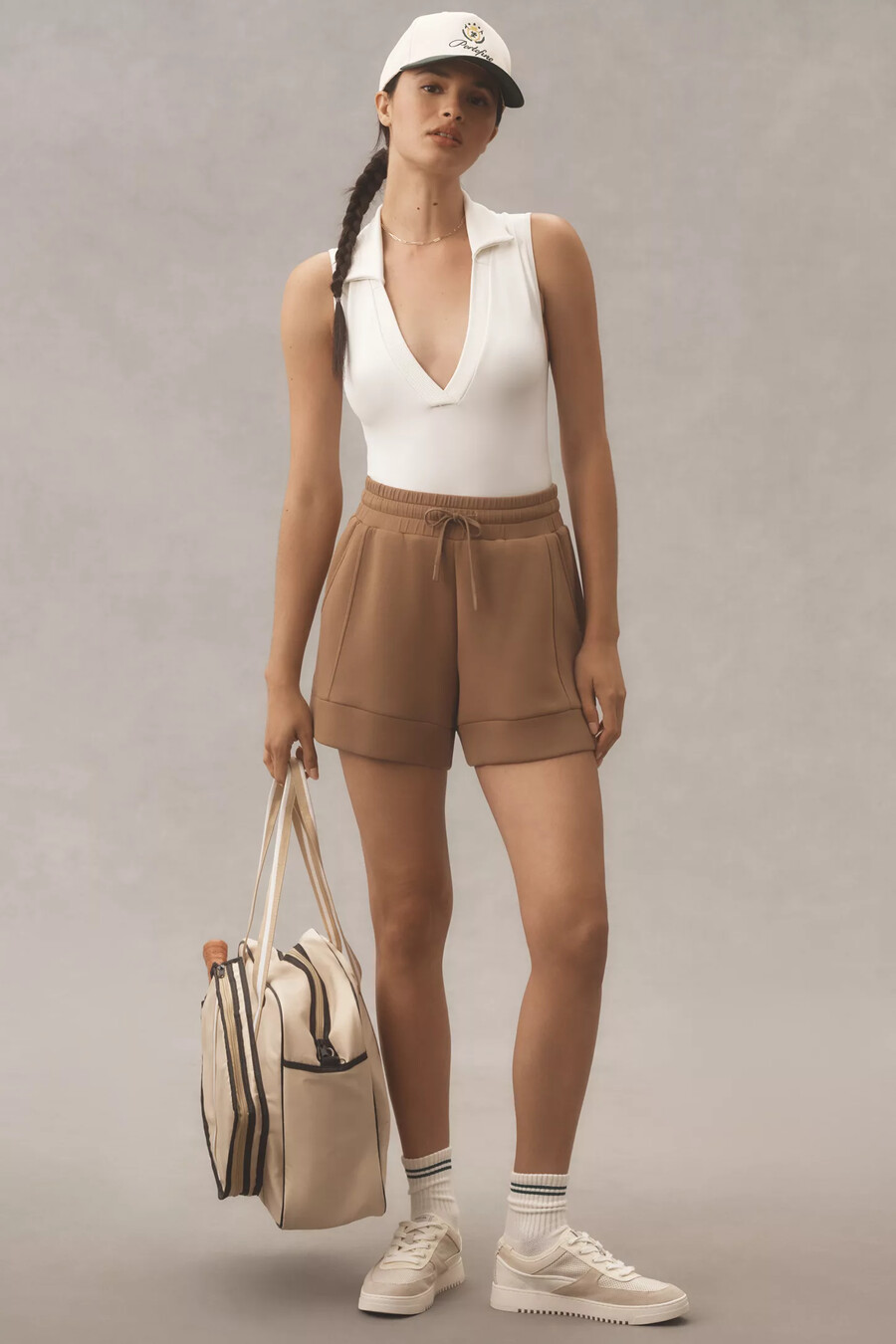 pantalones cortos de tiro alto varley atrium
