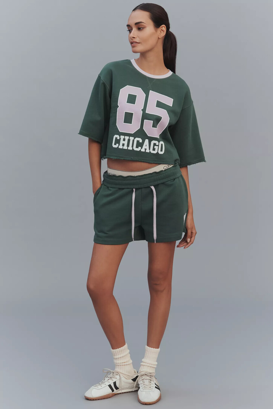 pantalones cortos deportivos de jersey de anthropologie