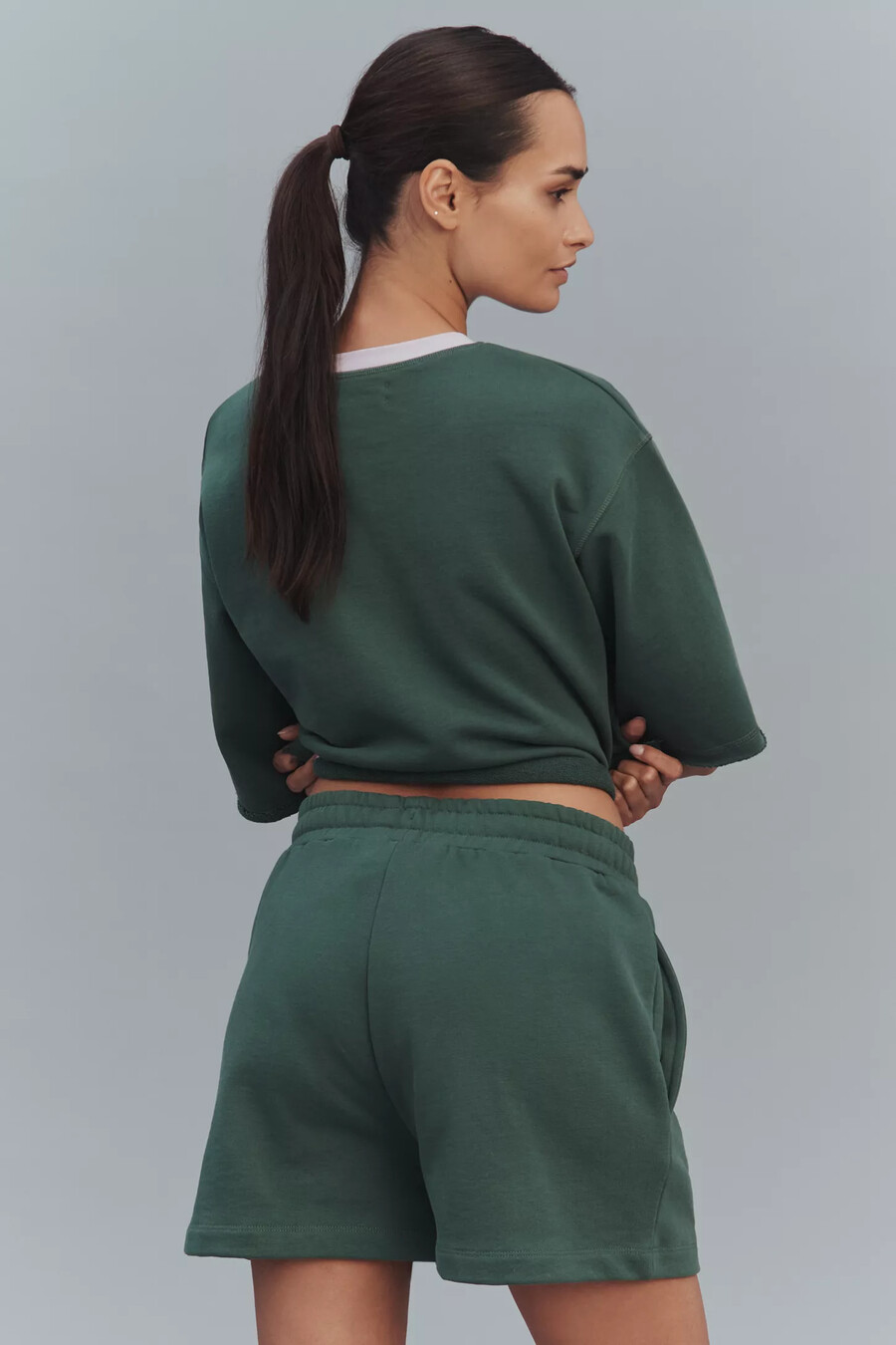 pantalones cortos deportivos de jersey de anthropologie