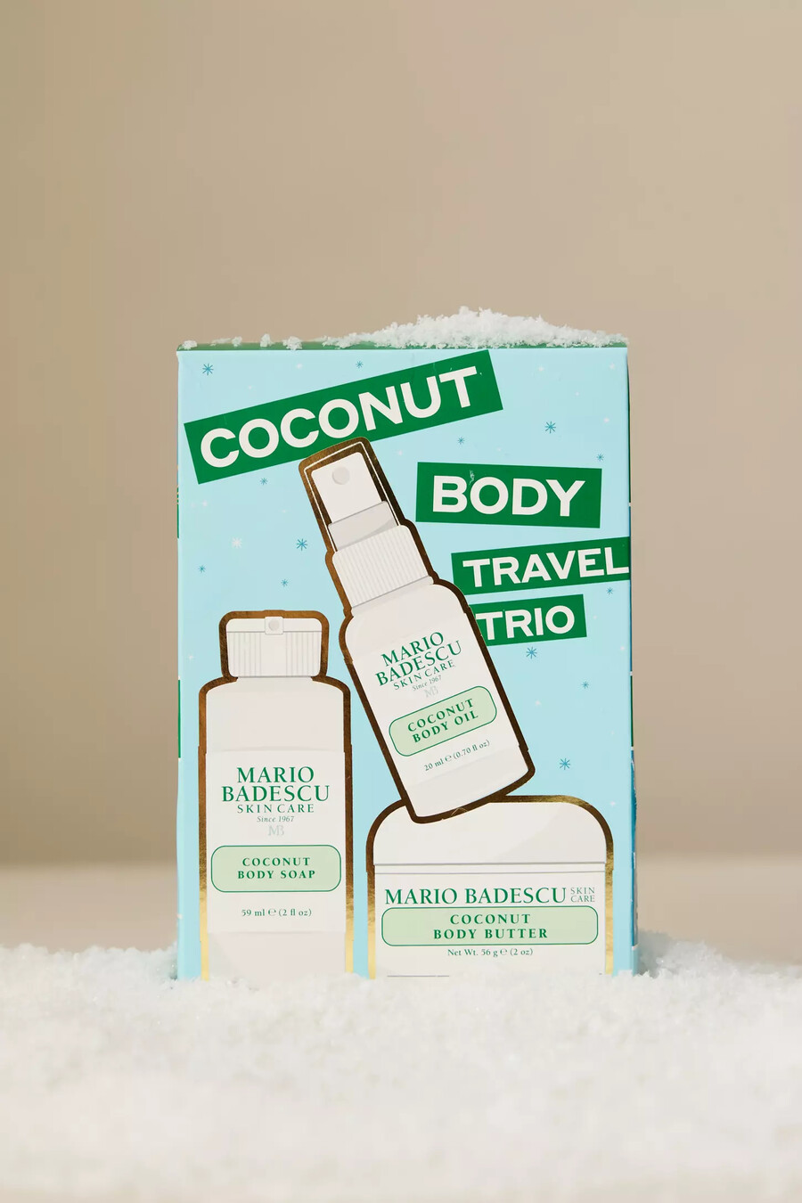 set de trío de viaje para el cuerpo de coco de mario badescu