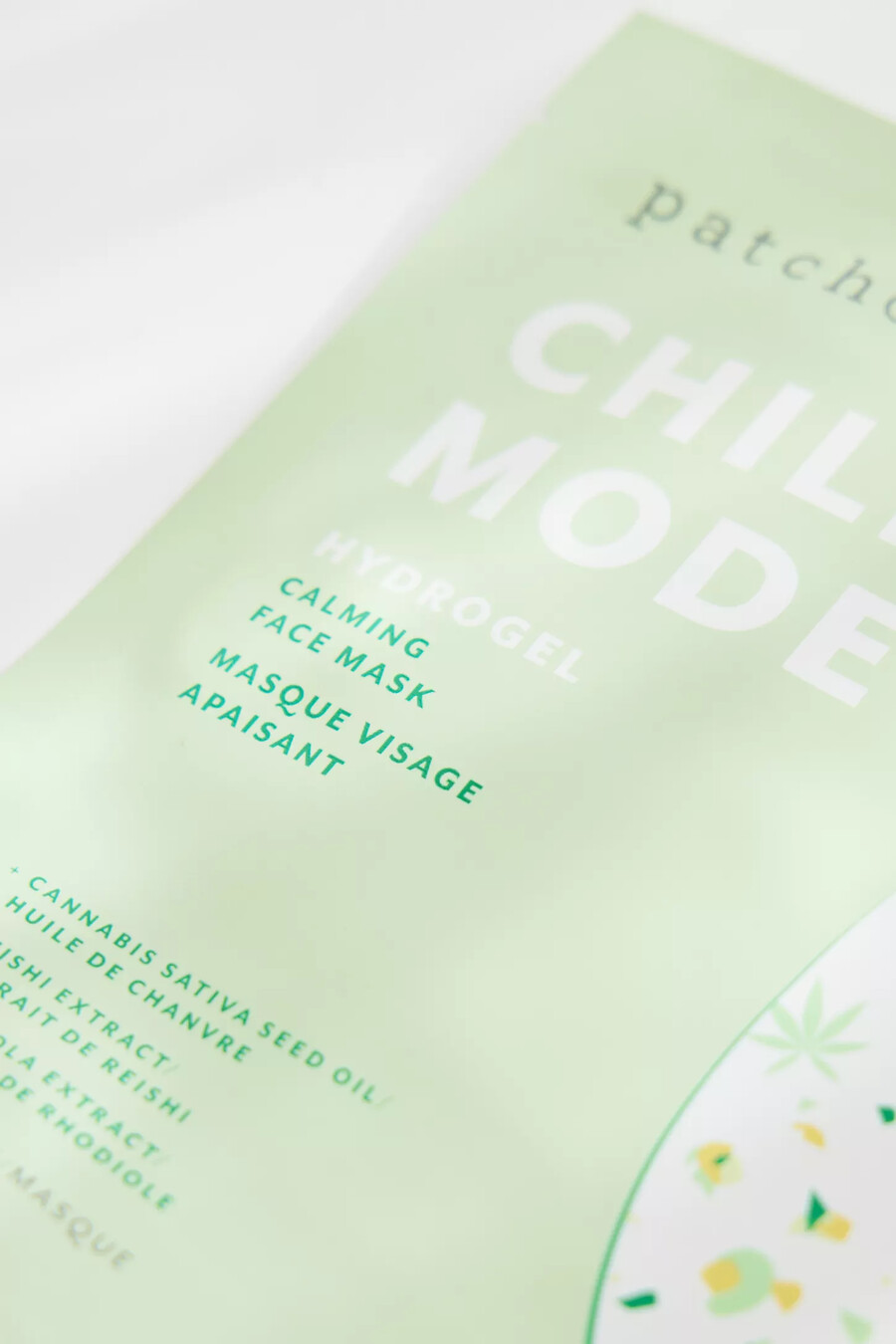 mascarilla facial de hidrogel chill mode de patchology