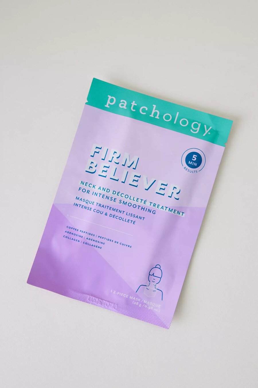 mascarilla de hidrogel patchology firm believer para cuello y escote 2 unidades