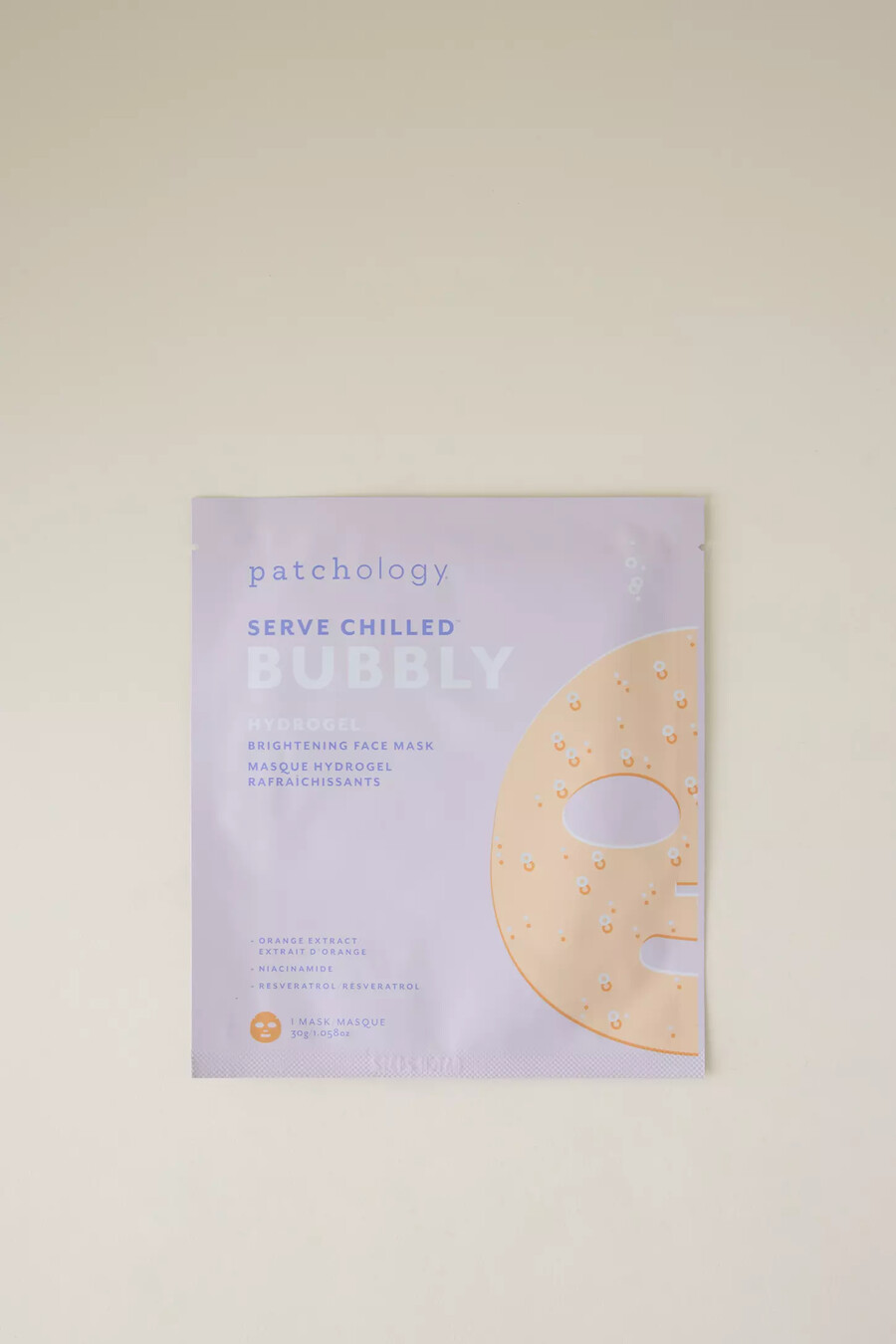 mascarilla de hidrogel con burbujas frías patchology serve