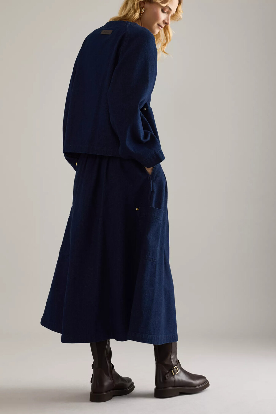 falda vaquera midi barbour saima