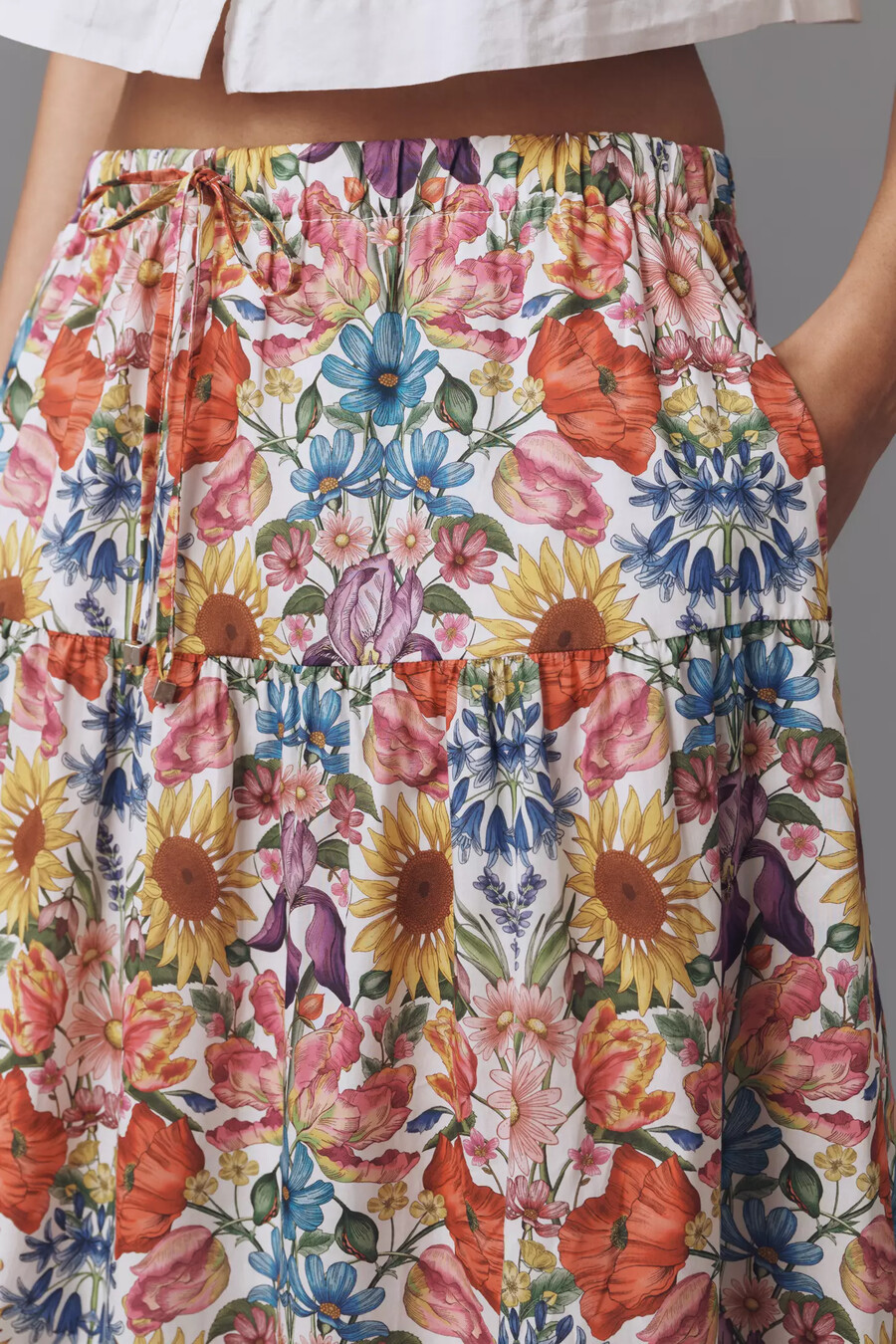 falda midi de algodón estampada astrid de love the label