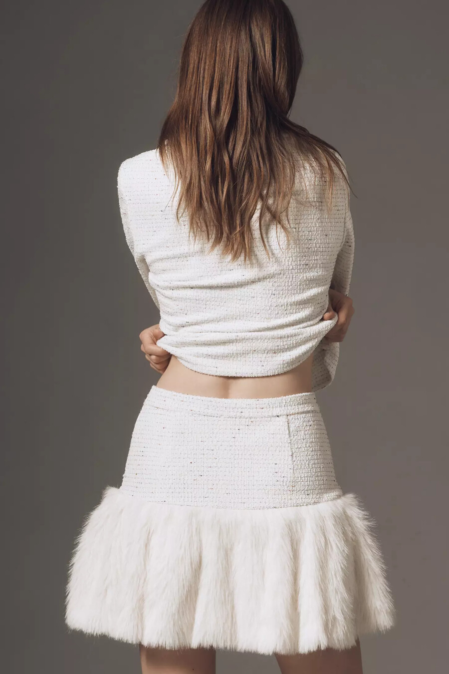 minifalda-pantalón de piel sintética maeve twofer