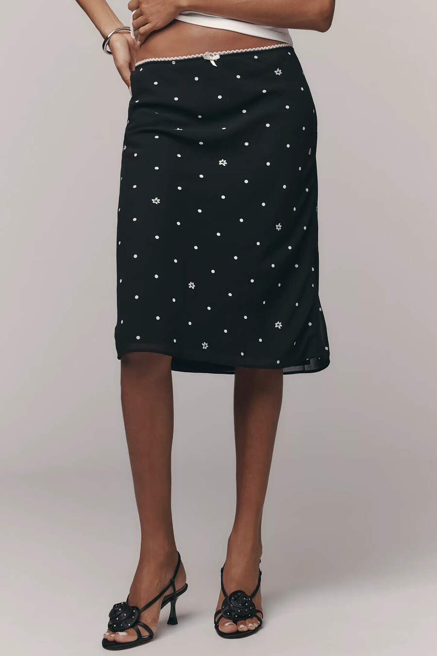 falda lencero midi estampada lyrebird