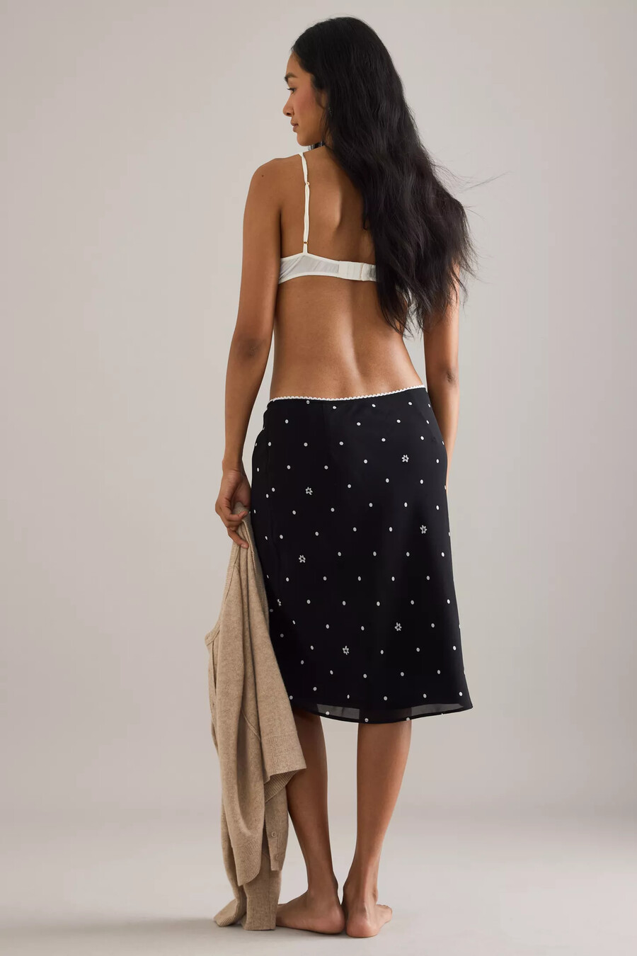 falda lencero midi estampada lyrebird