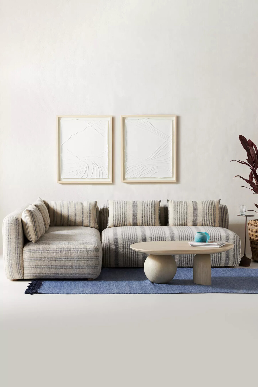 silla modular sin brazos boro stripe kori