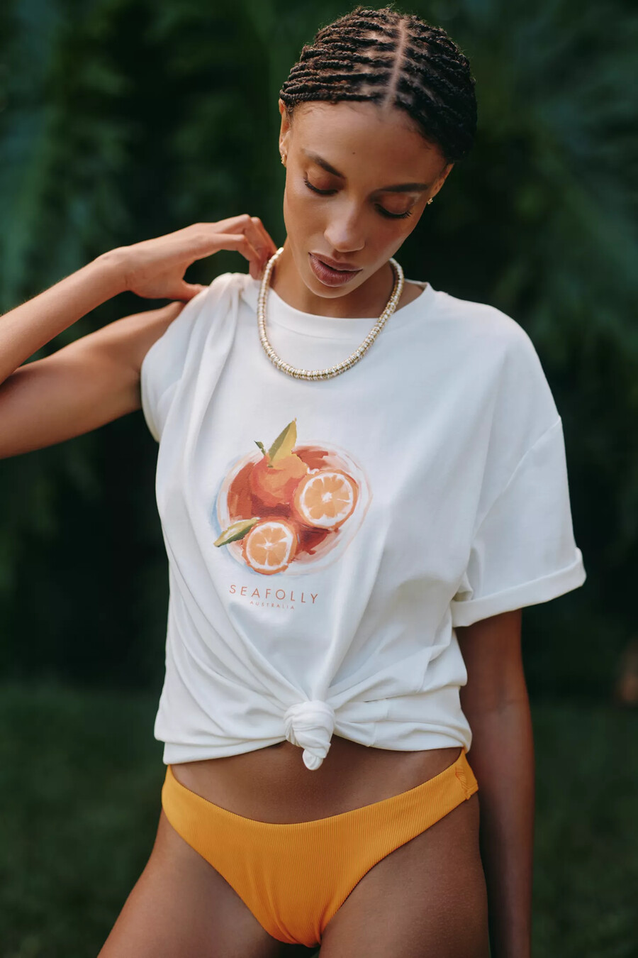 camiseta larancia de seafolly riviera coast