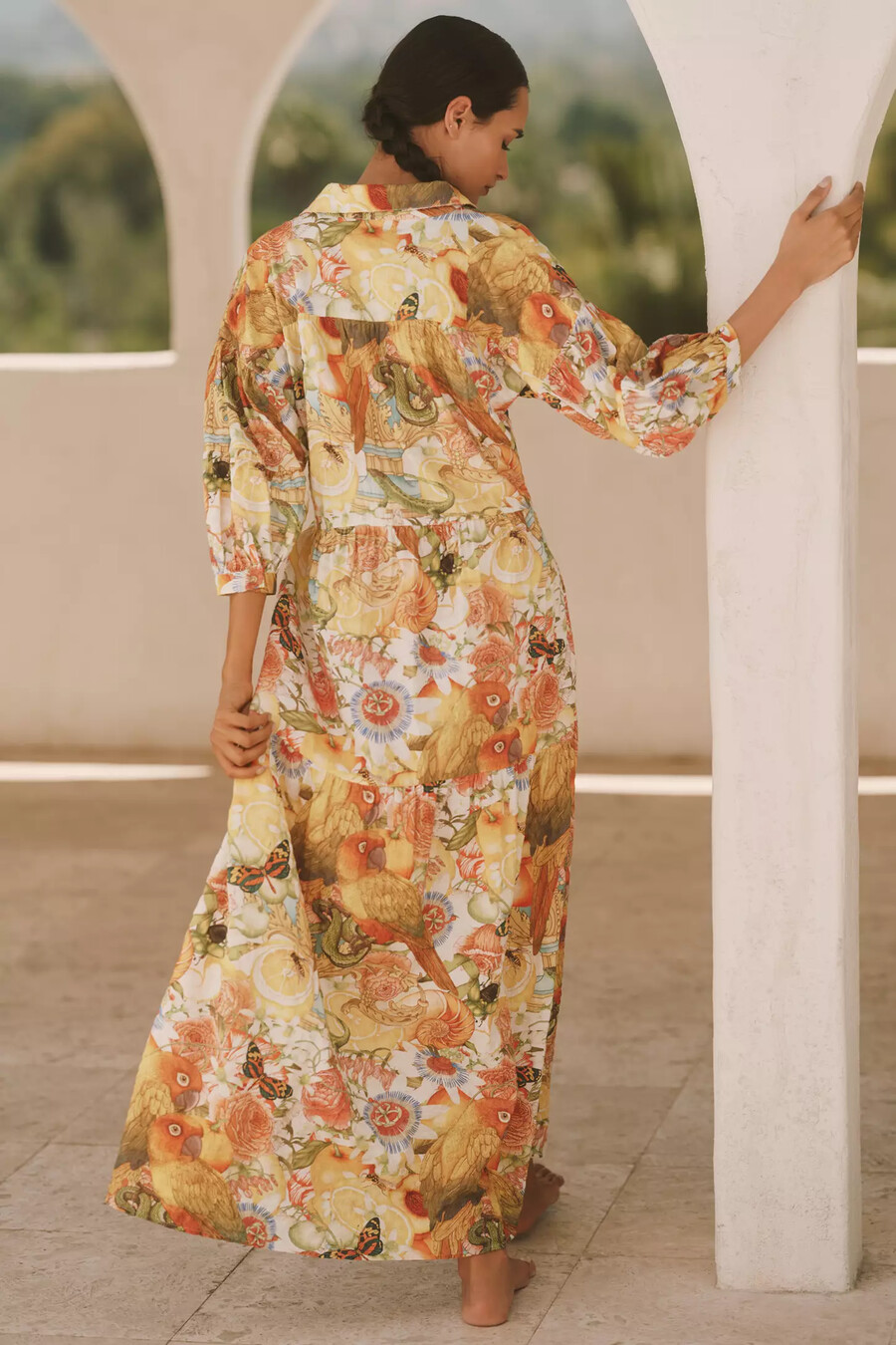 el vestido camisero estampado carolita de emily carter x celandine