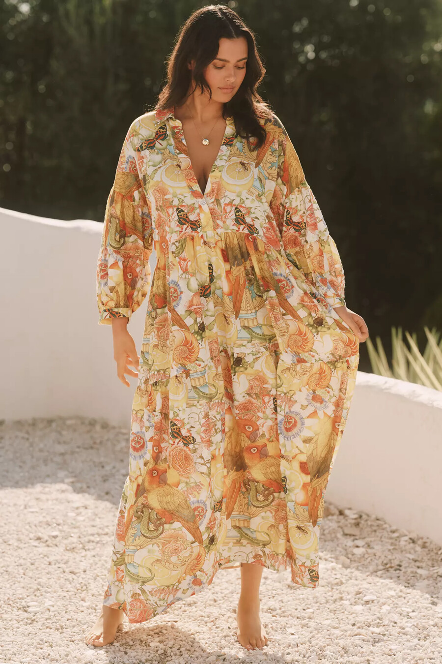 el vestido camisero estampado carolita de emily carter x celandine