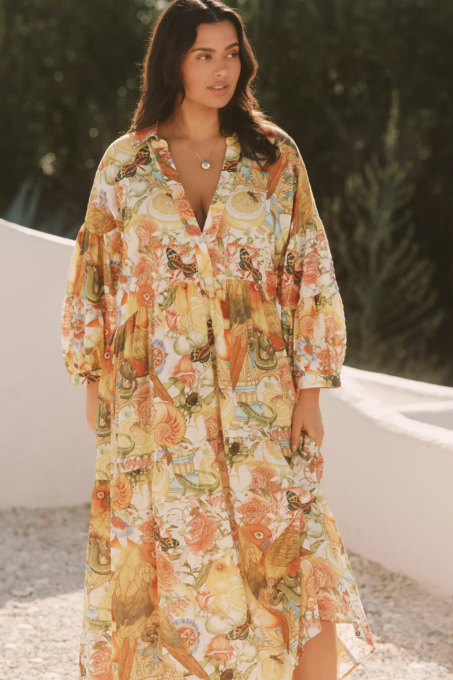 el vestido camisero estampado carolita de emily carter x celandine