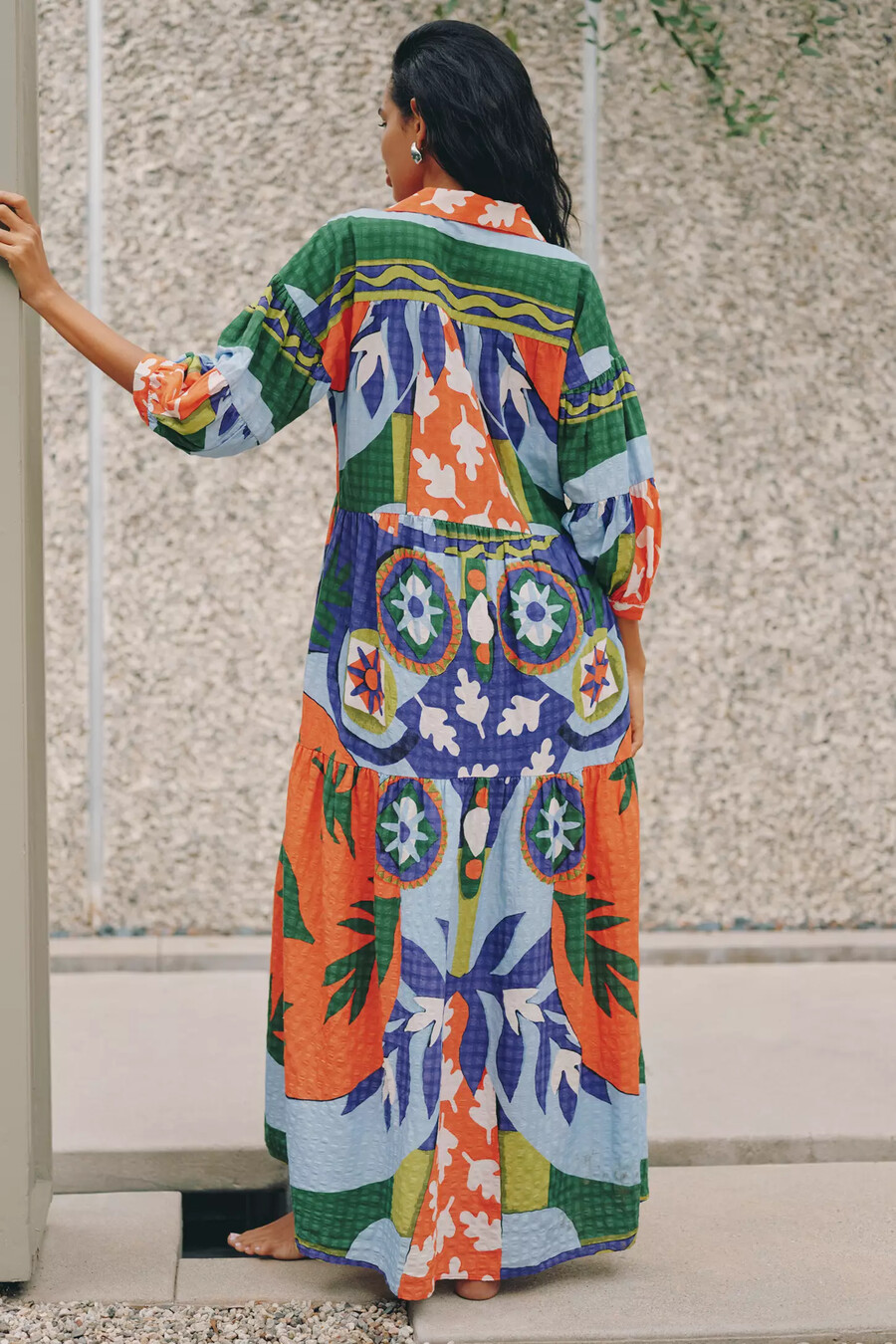 vestido largo carolita de celandine x claire johnson