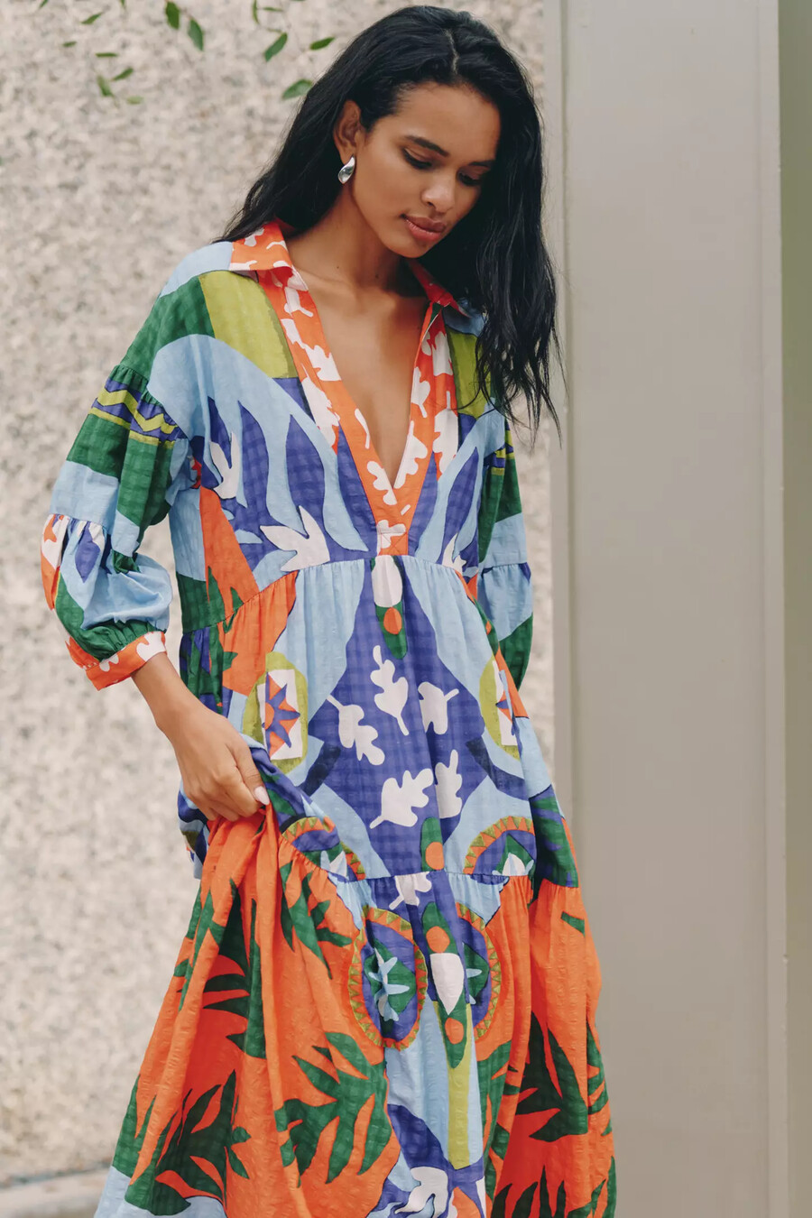 vestido largo carolita de celandine x claire johnson