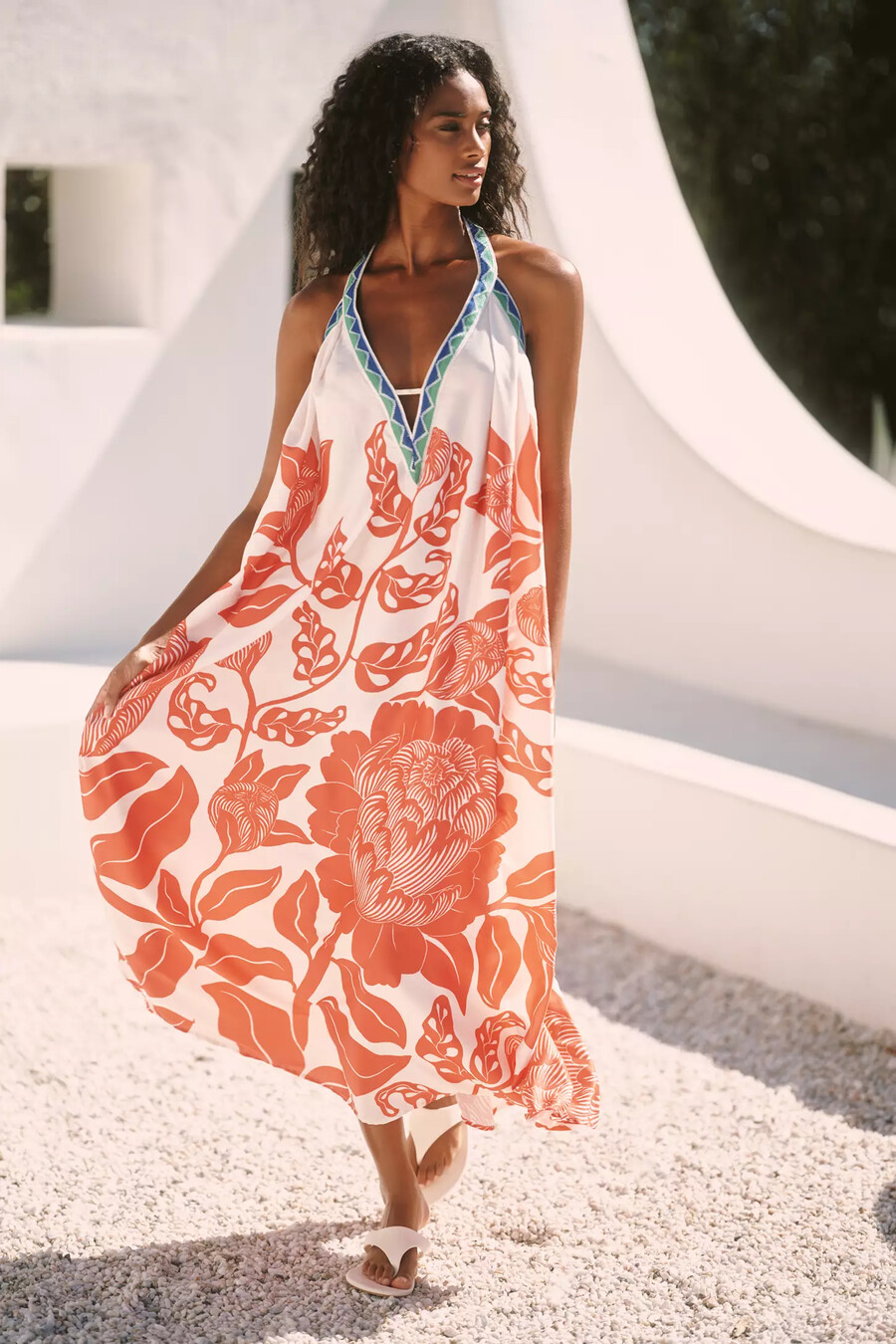 vestido midi sedoso de celandine x grace gillespie