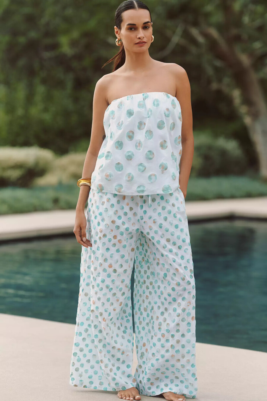top estampado sin tirantes de celidonia