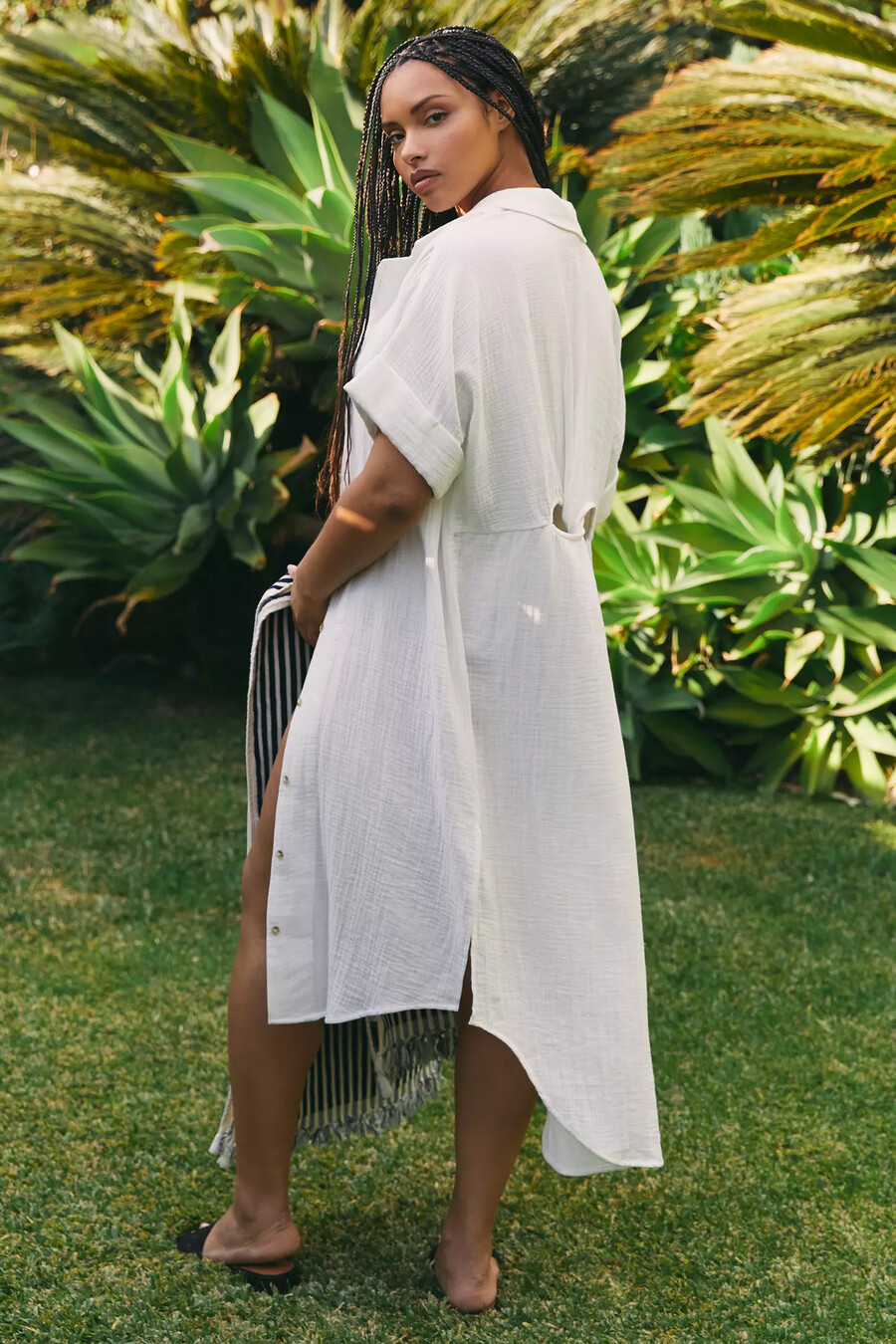 el vestido midi transparente lucia de anthropologie