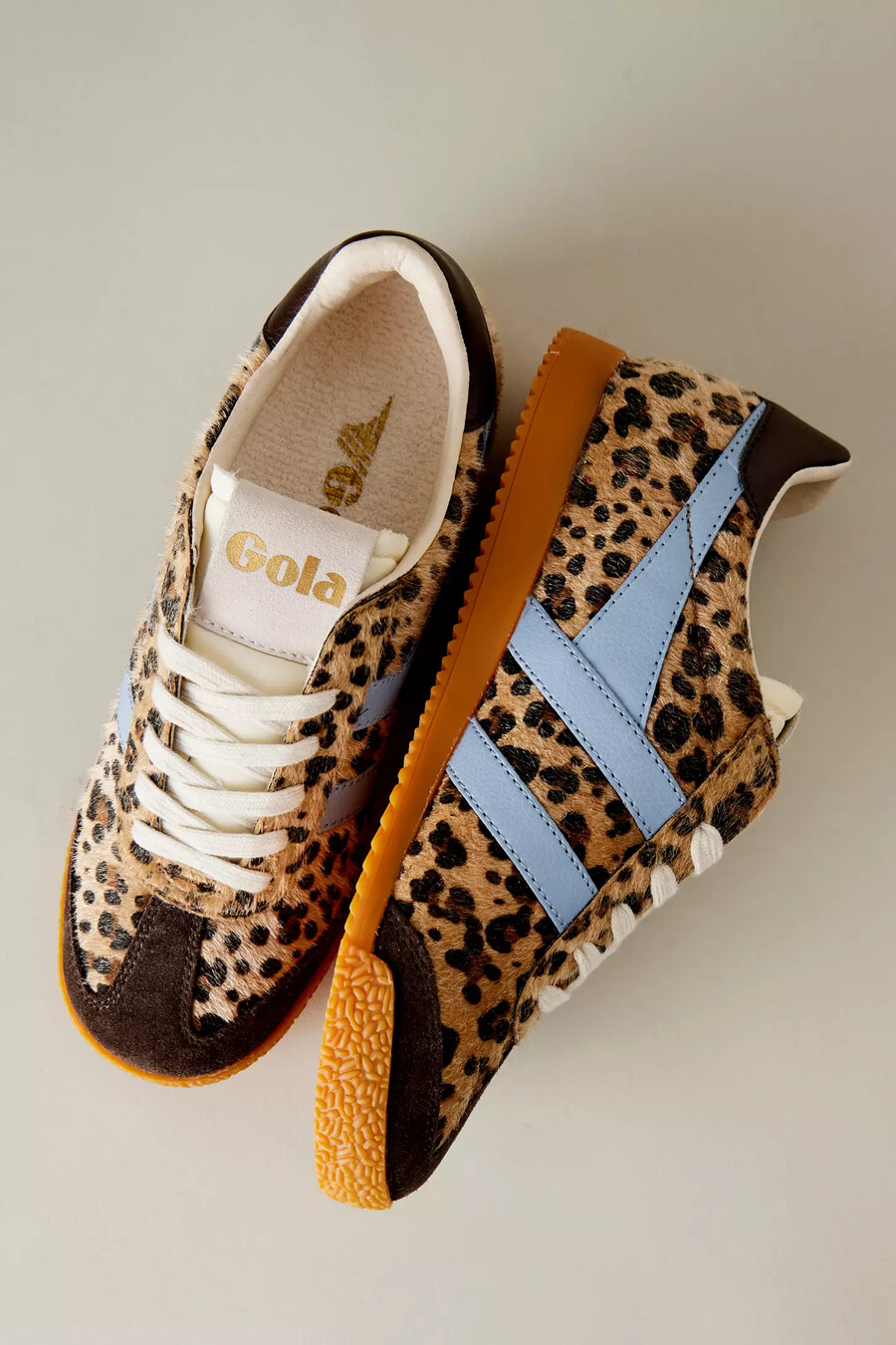 zapatillas de piel de leopardo elan de gola x anthropologie