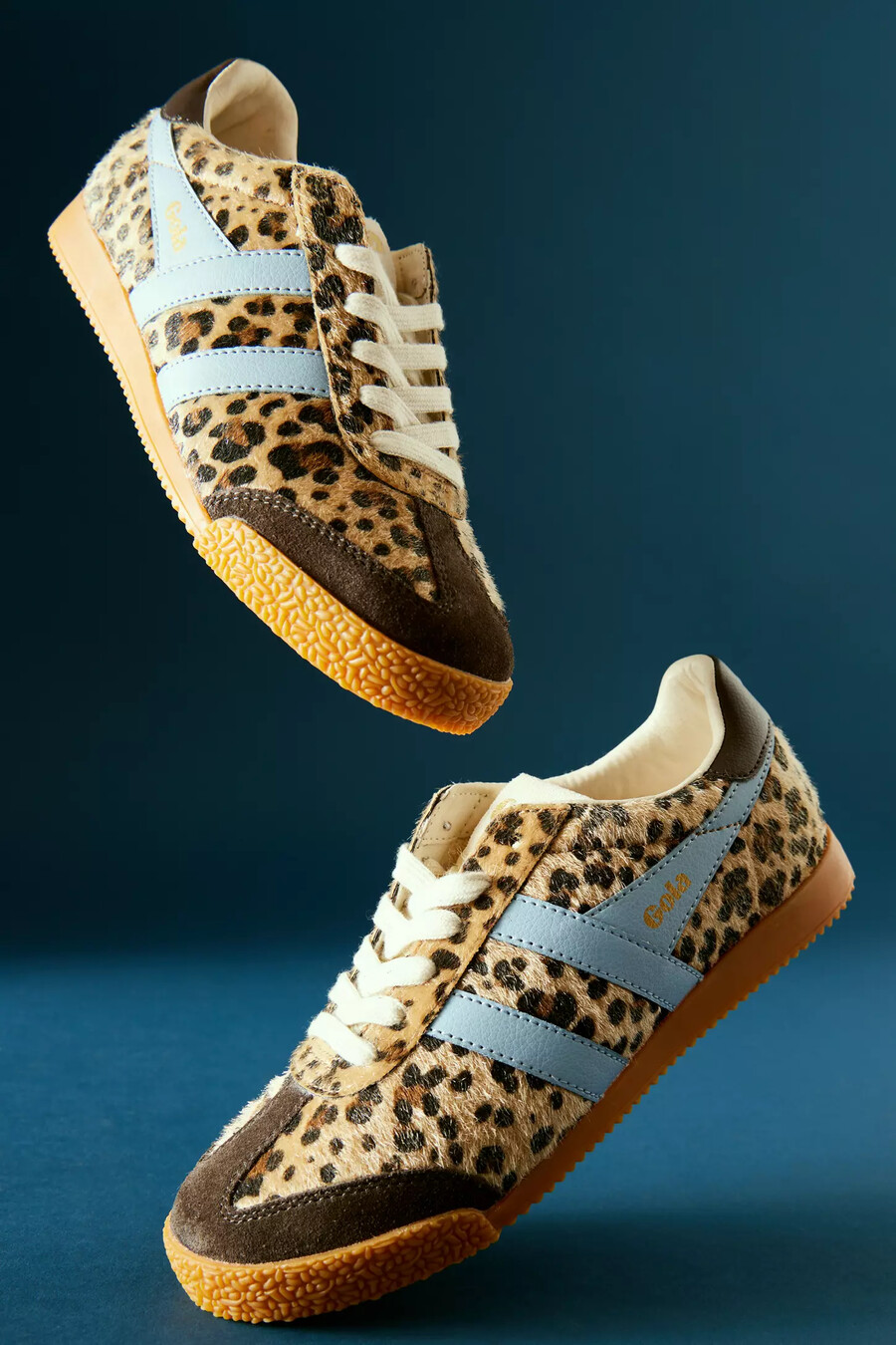 zapatillas de piel de leopardo elan de gola x anthropologie