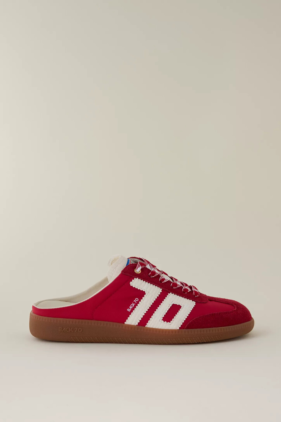 zapatillas deportivas tipo mule sin espalda rojas back 70