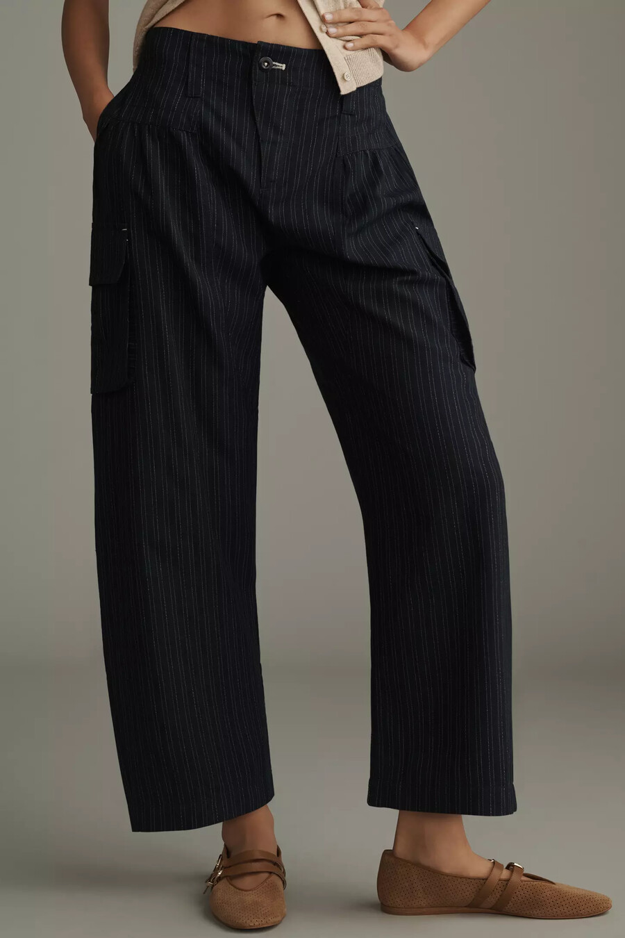 pantalones curvos de raya diplomática pilcro