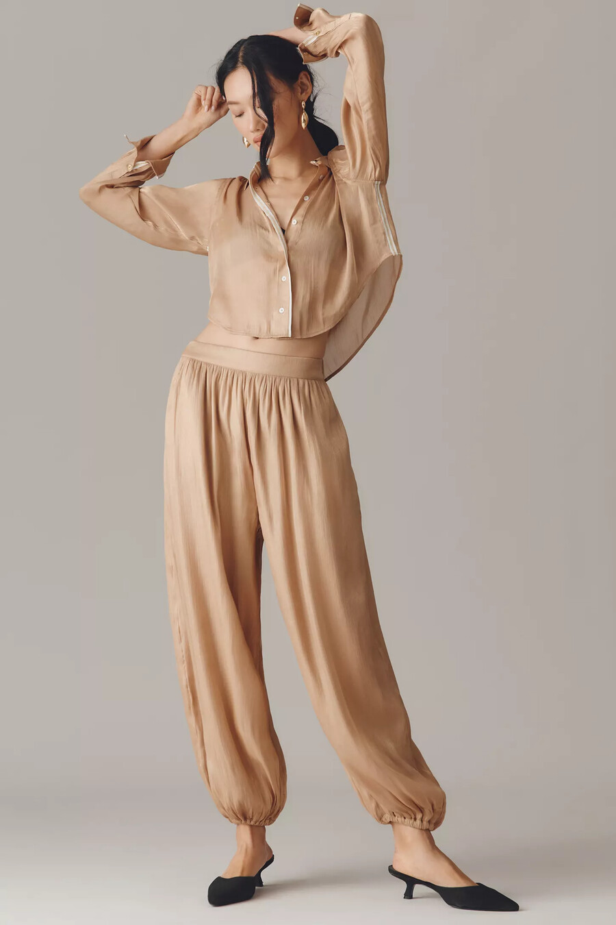 pantalones globo brillantes maeve