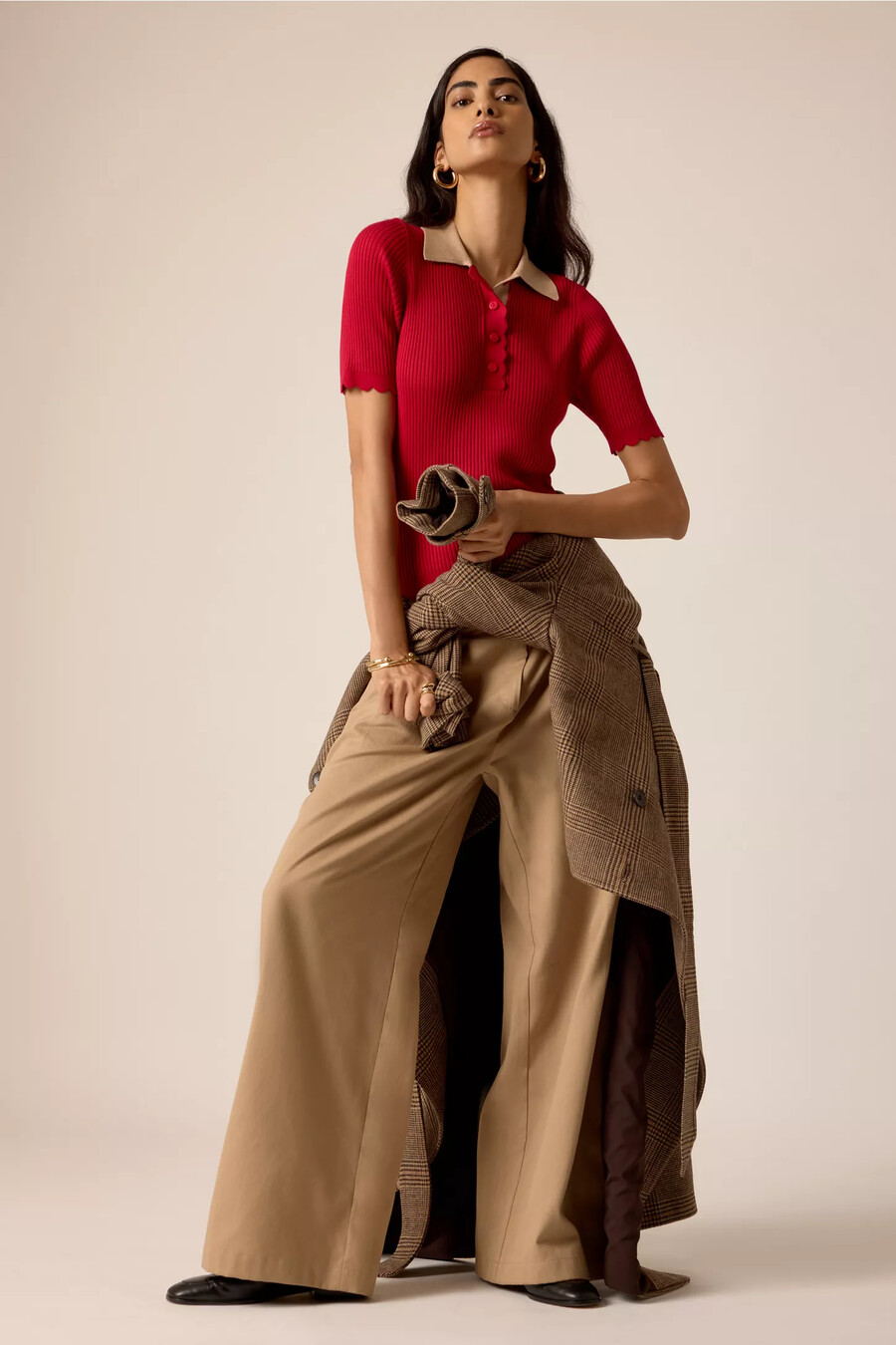 pantalones deportivos plisados maeve